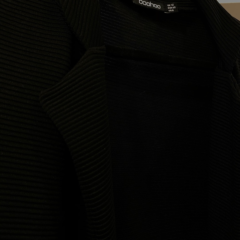 BOOHOO black Rib Duster coat 🧥 - Picture 4 of 10